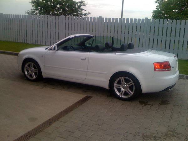 White Audi A4 Convertible